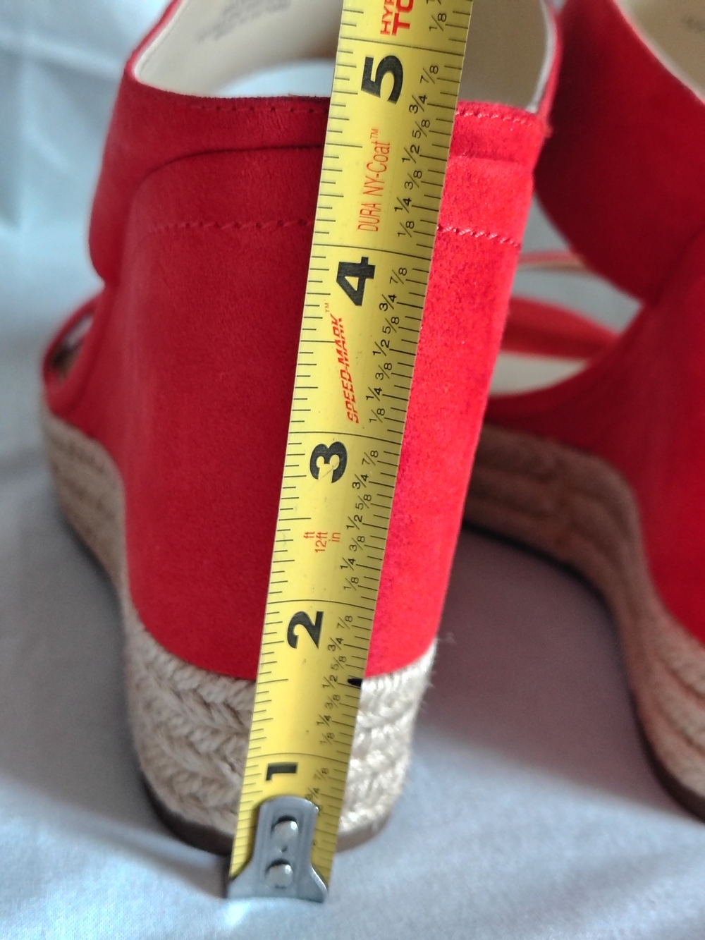 Jessica Simpson Saphita Coral Red Platform Espadrille Wedge Sandals Women's 8M - Picture 8 of 11